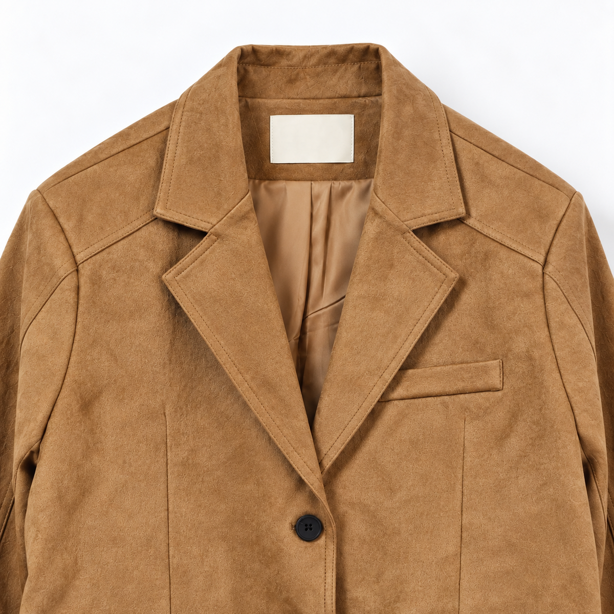 Suede Relaxed Blazer Jacket - Women One Size