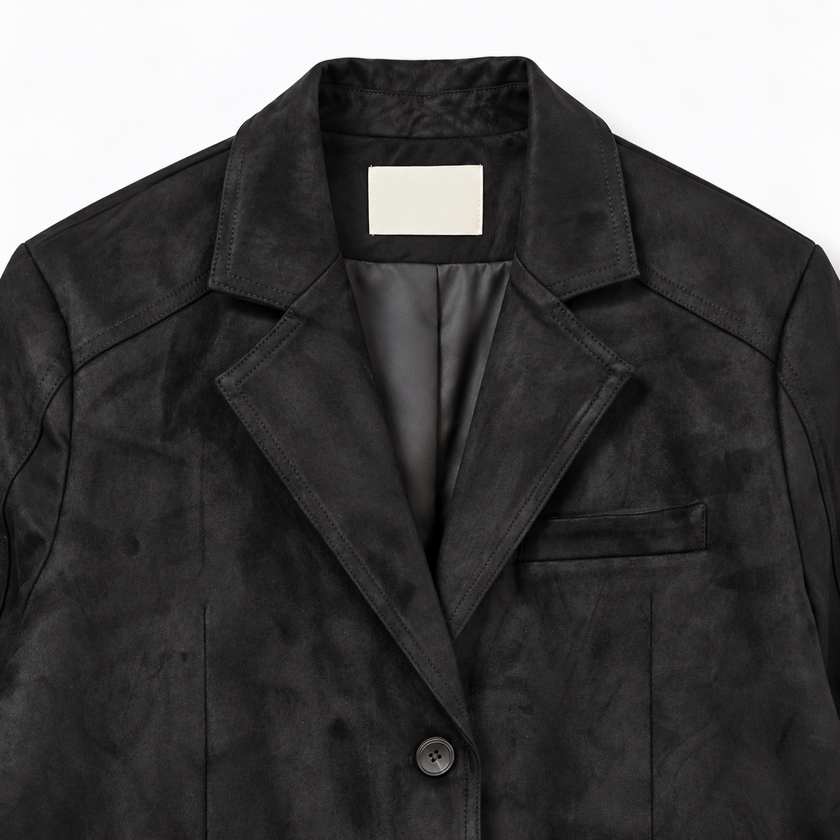 Suede Relaxed Blazer Jacket - Women One Size