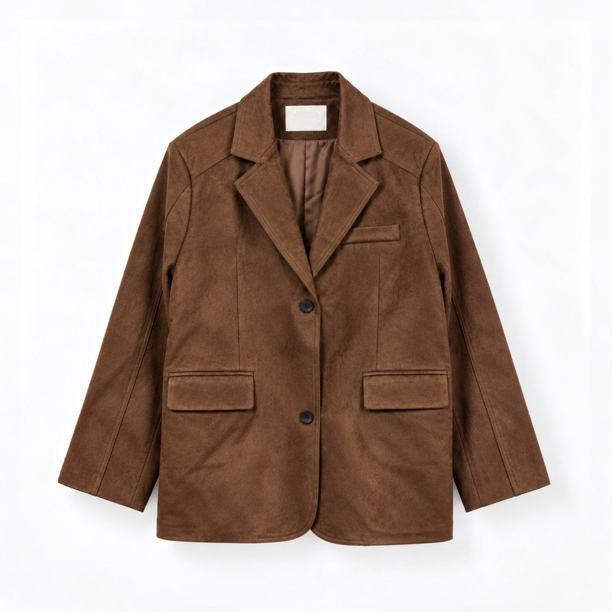 Suede Relaxed Blazer Jacket - Women One Size