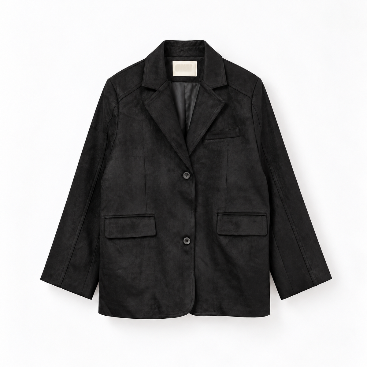 Suede Relaxed Blazer Jacket - Women One Size