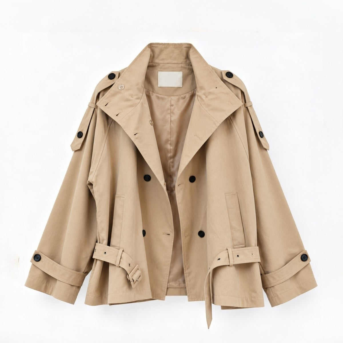 MONTE Oversized Short Trench Jacket - Women One Size