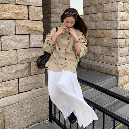 MONTE Oversized Short Trench Jacket - Women One Size