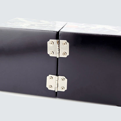 JAGAE (Korean Mother of Pearl) Jewelry Box – Classic Black Crane & Butterfly Design