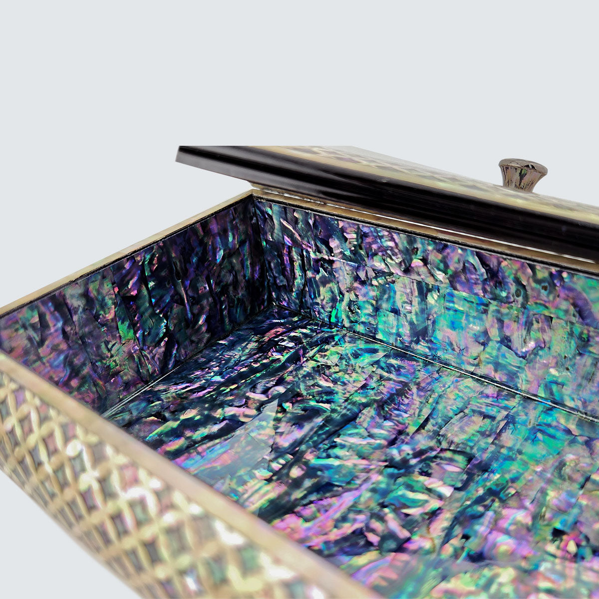 Jagae Mother-of-Pearl Layered Pattern Jewelry Box – Pearl Grey