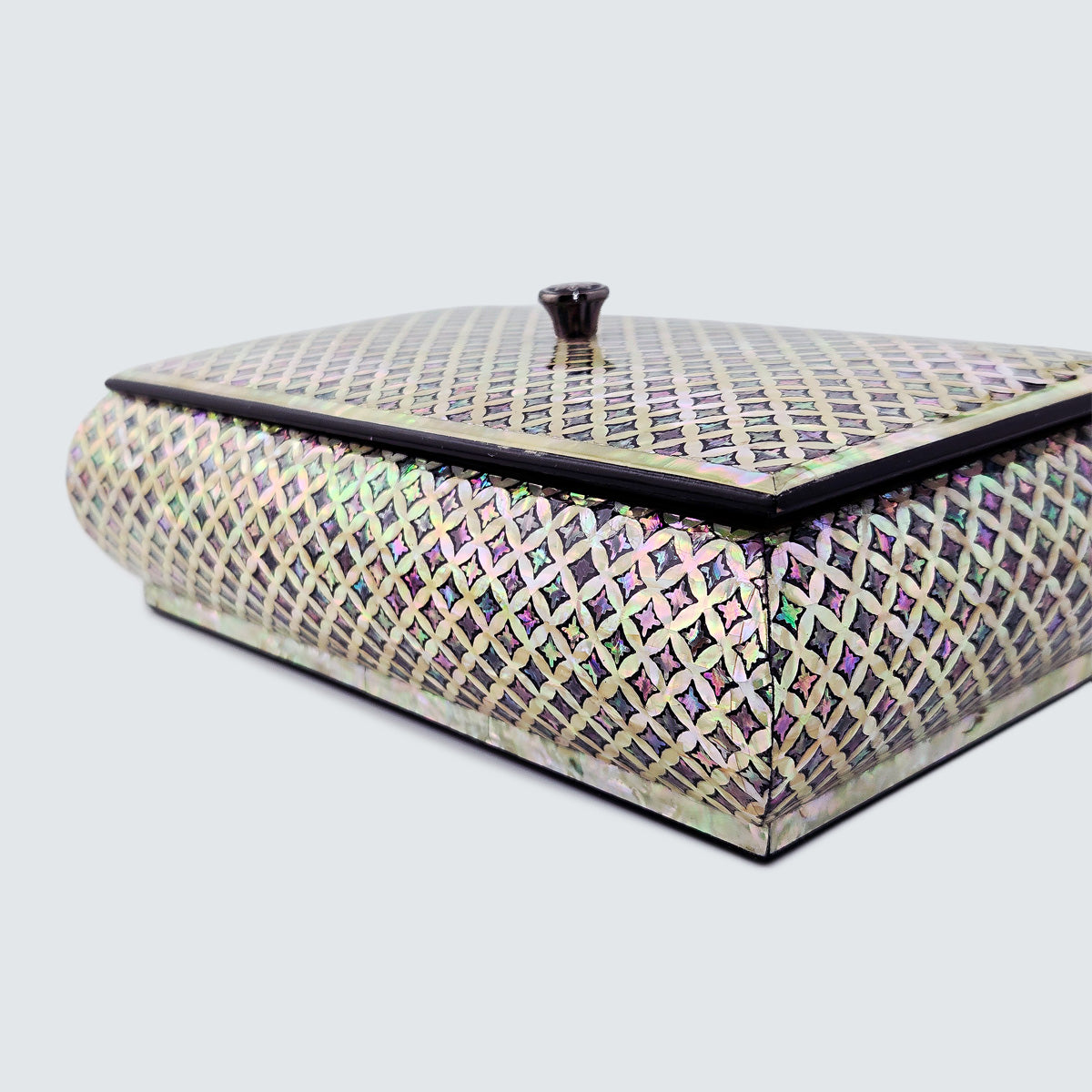 Jagae Mother-of-Pearl Layered Pattern Jewelry Box – Pearl Grey