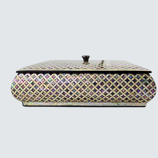 Jagae Mother-of-Pearl Layered Pattern Jewelry Box – Pearl Grey