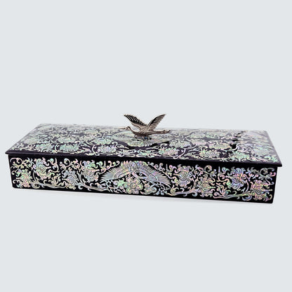 JAGAE Korean Mother-of-Pearl Long Box – Decorative Pen & Jewelry Case