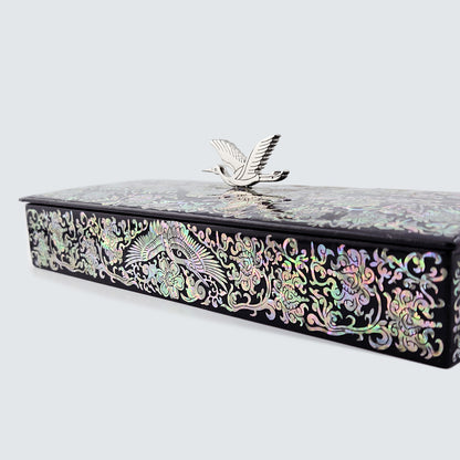 JAGAE Korean Mother-of-Pearl Long Box – Decorative Pen & Jewelry Case