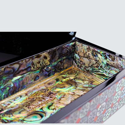 JAGAE Korean Mother-of-Pearl Long Box – Floral Tile Pen & Jewelry Case