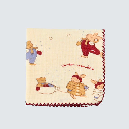 Winter Wander Cotton Gauze Handkerchief