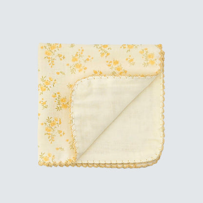 Soft Yellow Blossom Cotton Handkerchief