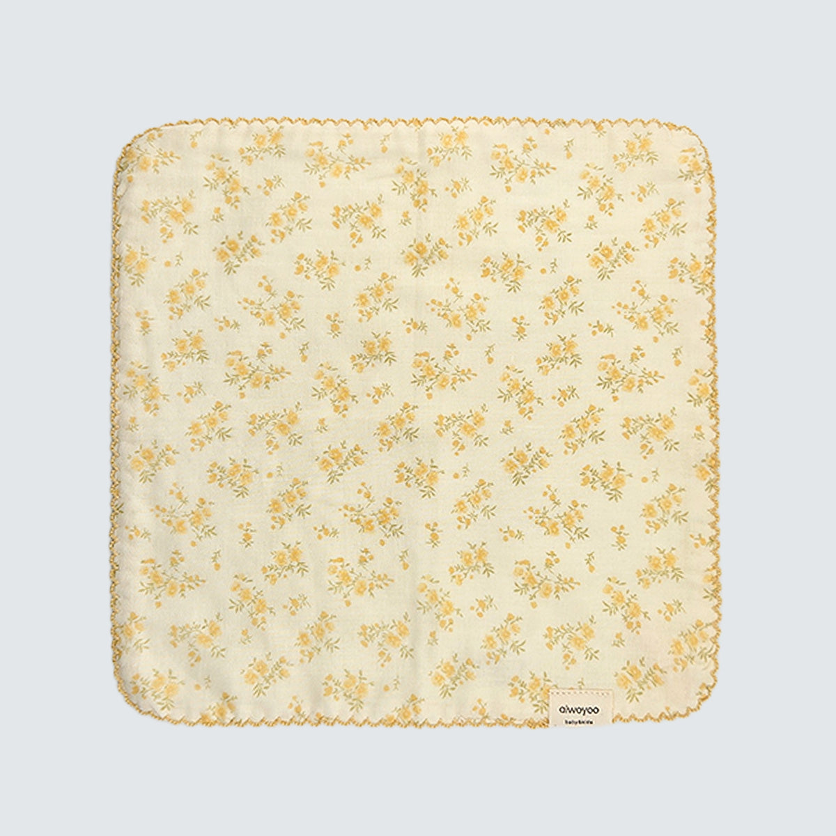 Soft Yellow Blossom Cotton Handkerchief