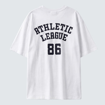 Athletic League 86 Graphic Cotton T-Shirt — (UNISEX / WOMEN – OVERFIT)