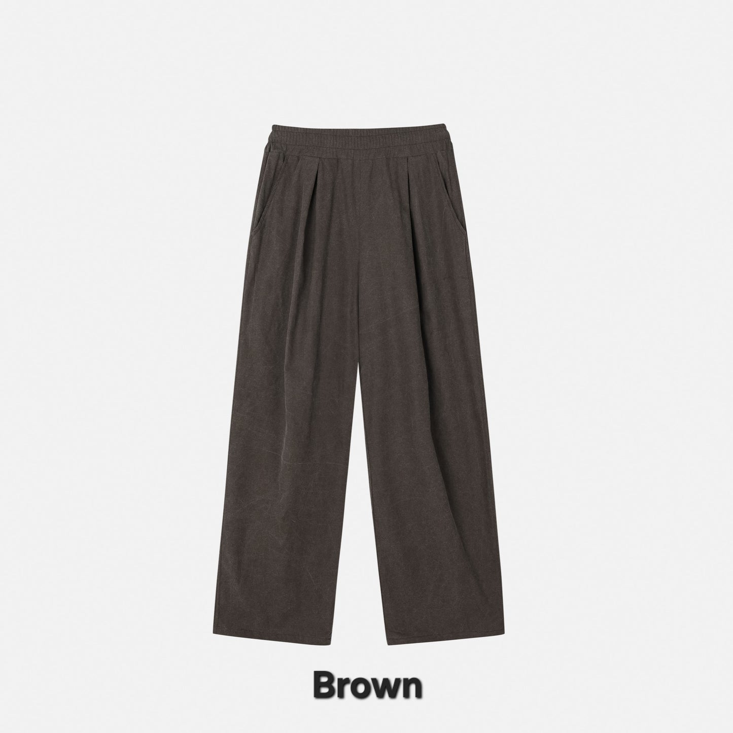 Relaxed Washed Cotton Volume Pants – Men One Size