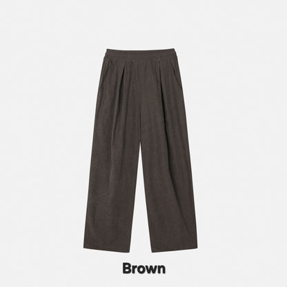 Relaxed Washed Cotton Volume Pants – Men One Size