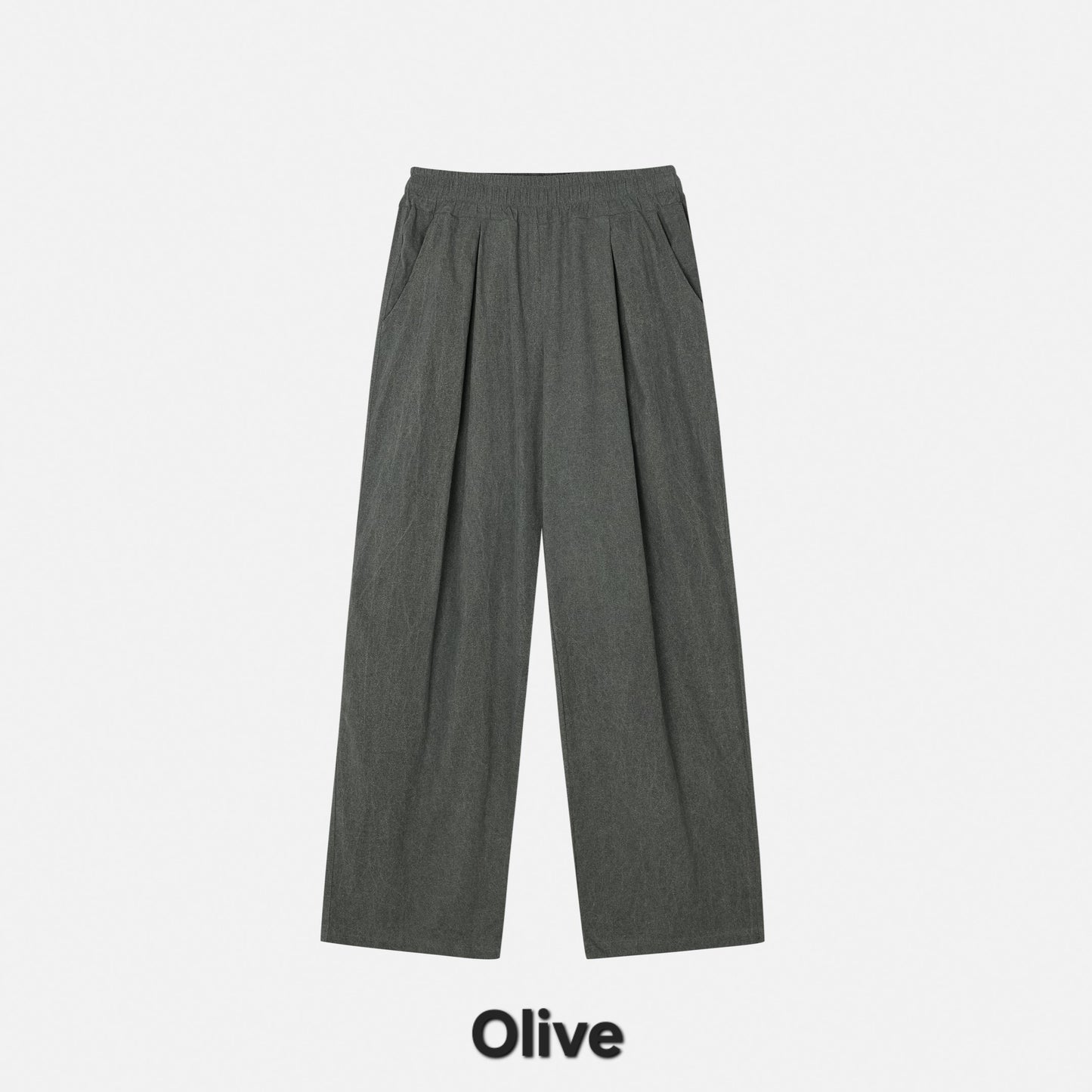 Relaxed Washed Cotton Volume Pants – Men One Size