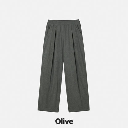 Relaxed Washed Cotton Volume Pants – Men One Size