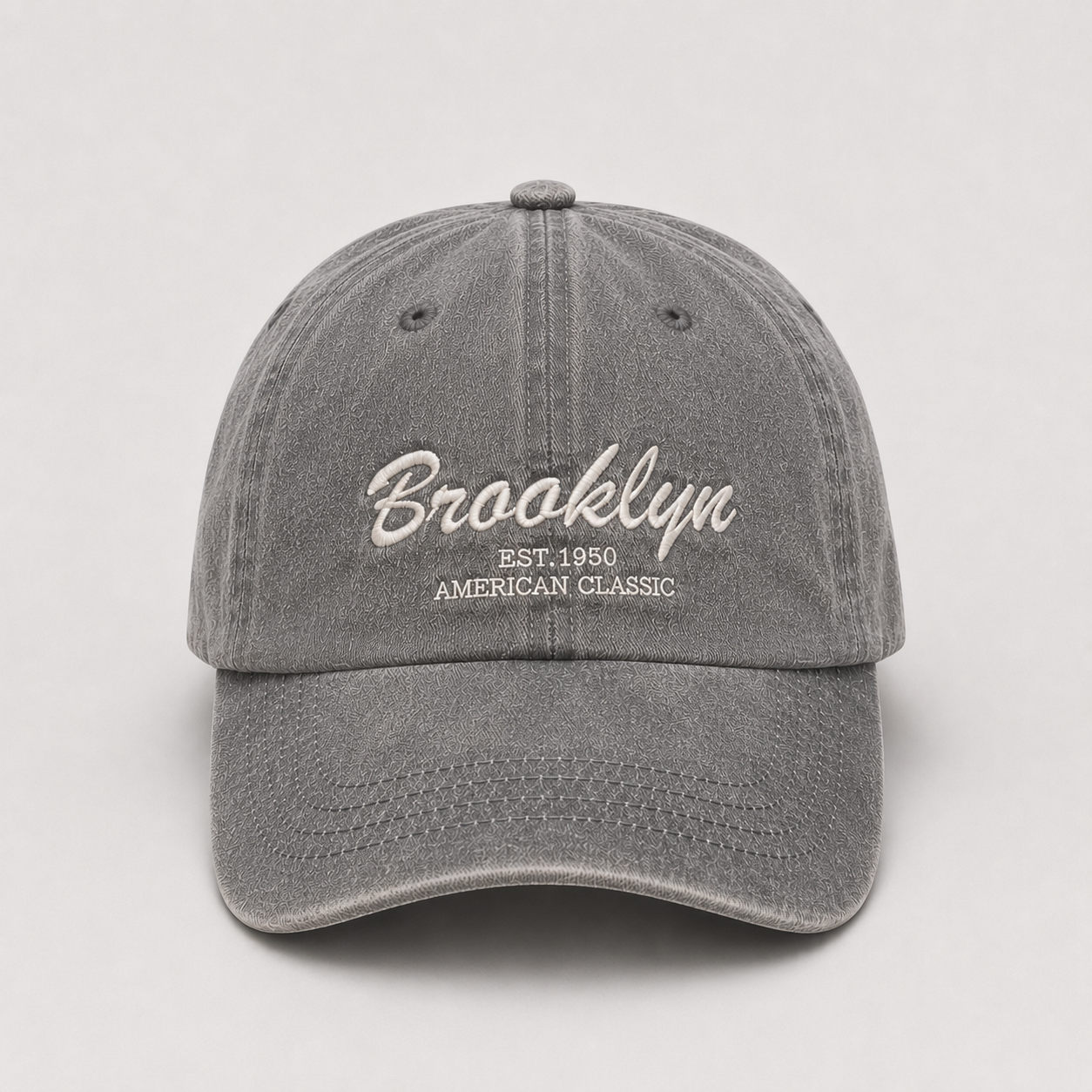 Vintage Washed Brooklyn Embroidered Baseball Cap