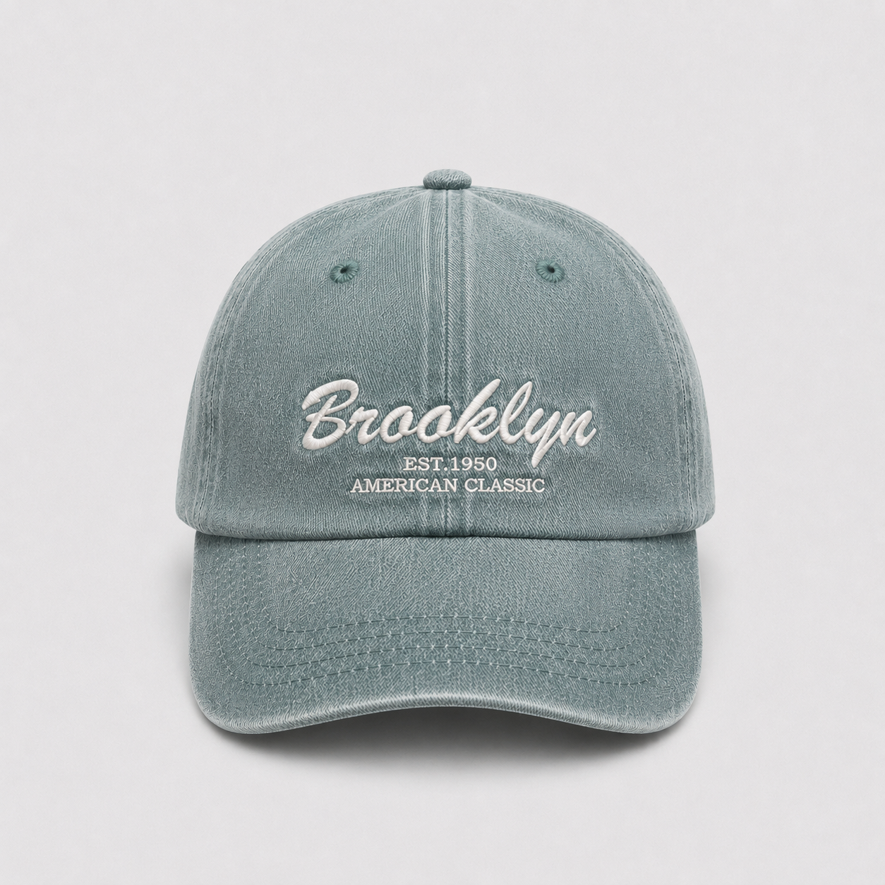 Vintage Washed Brooklyn Embroidered Baseball Cap