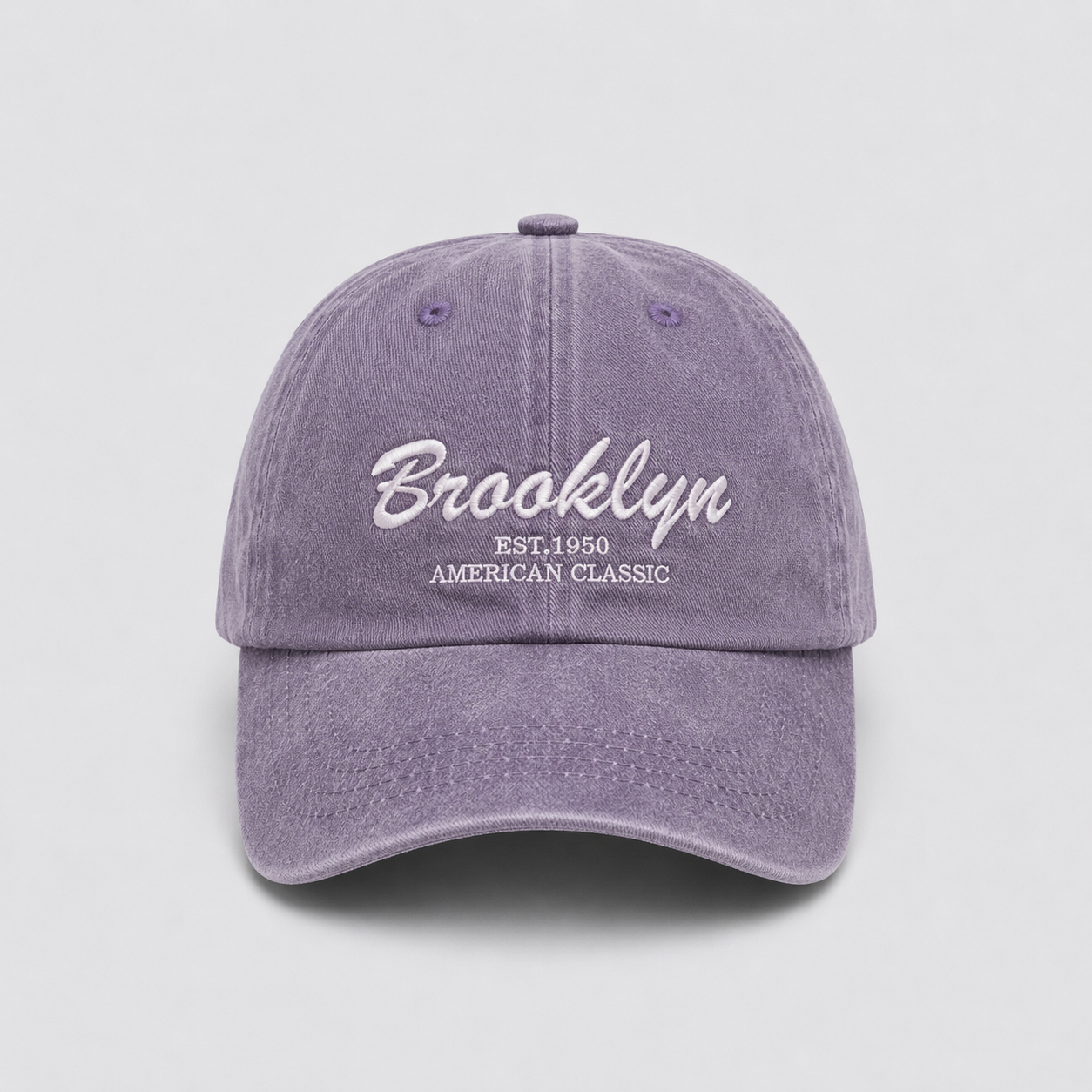 Vintage Washed Brooklyn Embroidered Baseball Cap