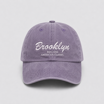 Vintage Washed Brooklyn Embroidered Baseball Cap