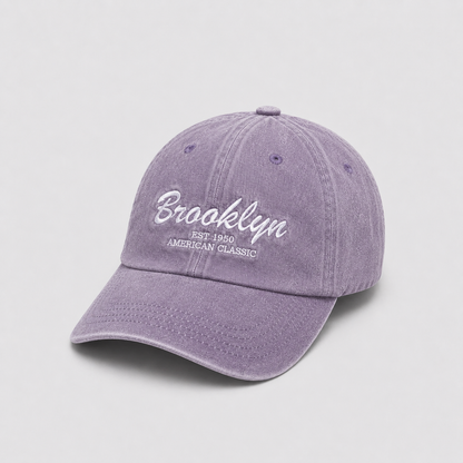 Vintage Washed Brooklyn Embroidered Baseball Cap