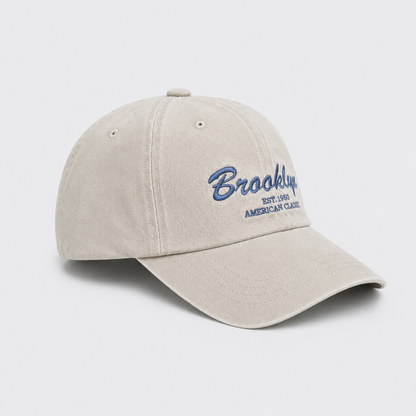 Vintage Washed Brooklyn Embroidered Baseball Cap