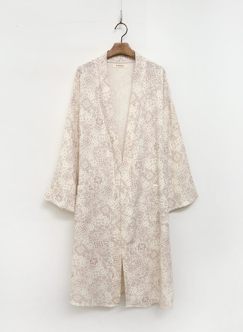 Serenity Bandana Gauze Robe & Pants Loungewear Set –  Bandana  Dusty Rose