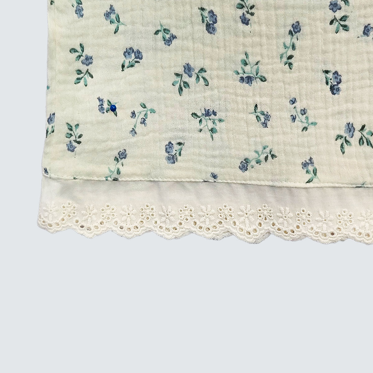 Floral Lace Gauze Loungewear Pajama Set – Women’s One Size