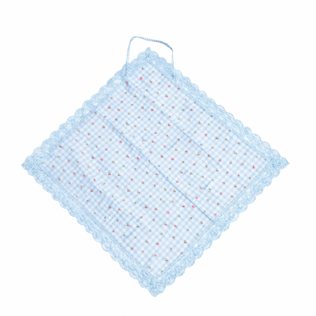 Cherry Gingham Lace Etiquette Apron