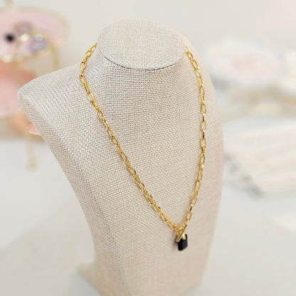 COCO3 Emerald Cut Swarovski Crystal Toggle Necklace