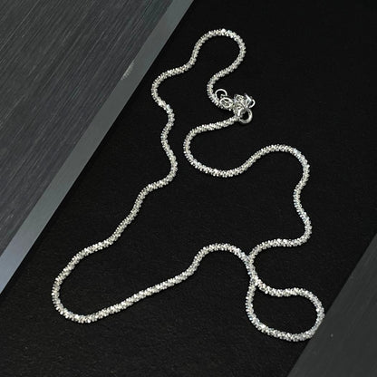 Lumière Sparkle Sterling Silver Chain Necklace