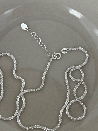 Lumière Sparkle Sterling Silver Chain Necklace