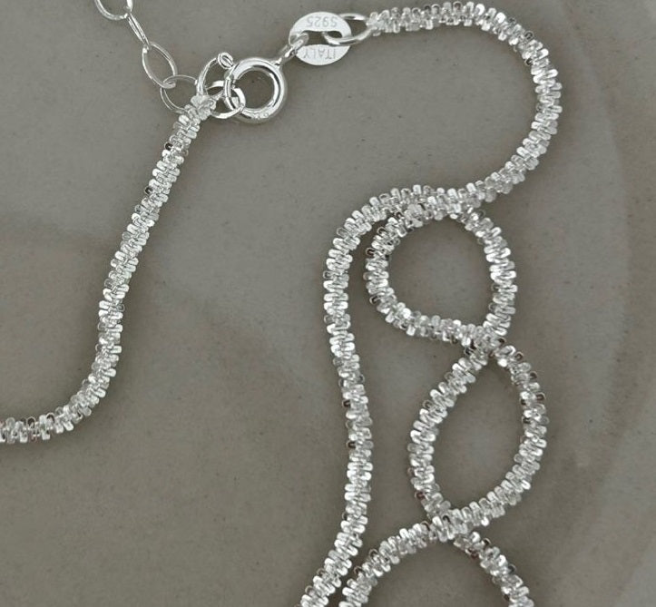 Lumière Facet Silver Chain (40cm)
