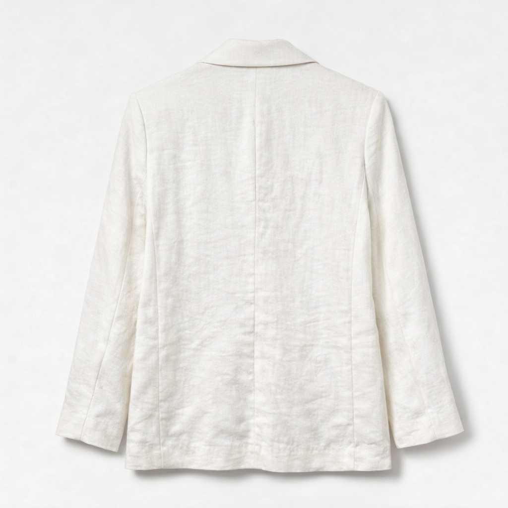 Relaxed Fit Linen Blazer – Women One Size