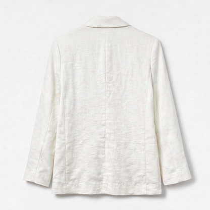 Relaxed Fit Linen Blazer – Women One Size