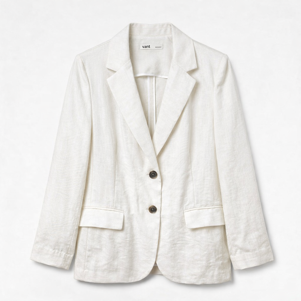 Relaxed Fit Linen Blazer – Women One Size