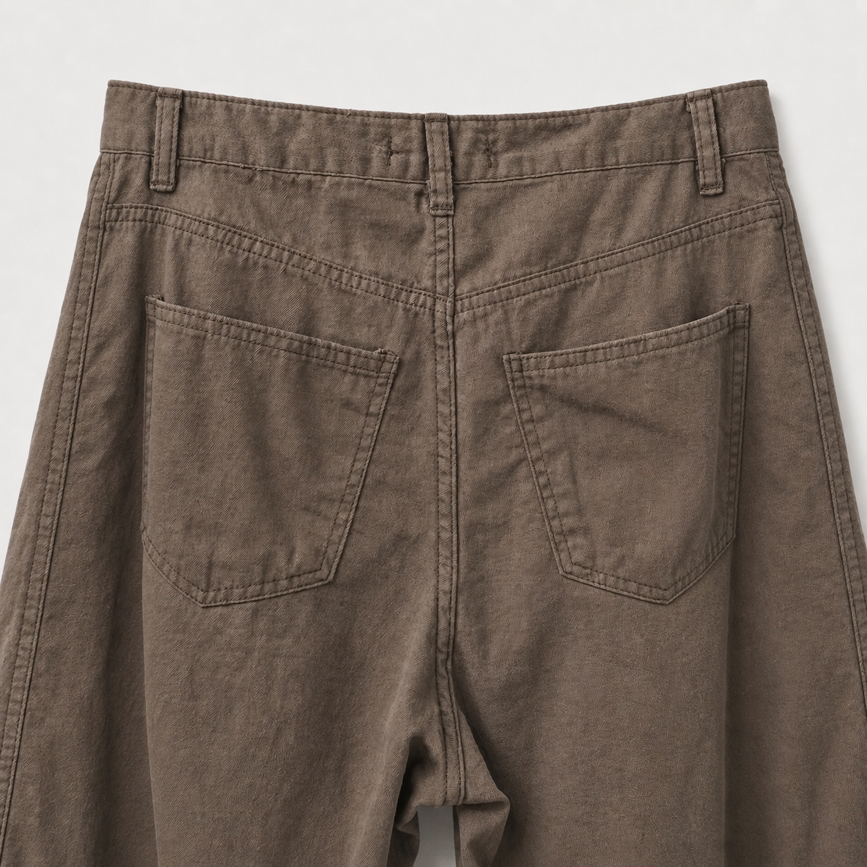 Blanc Soft Cotton Wide-Leg Pants with Center Seam