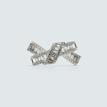 Serenity Crisscross Baguette Ring