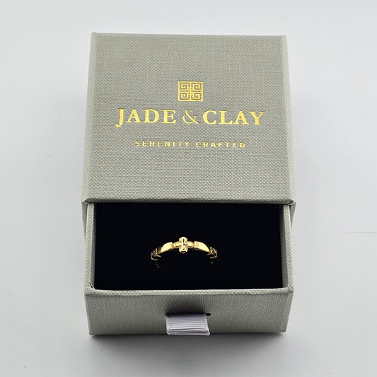 Gold Vermeil Cross Edge Ring
