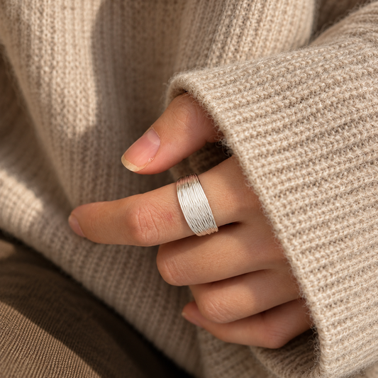 ÉLAN Layered Silver Ring