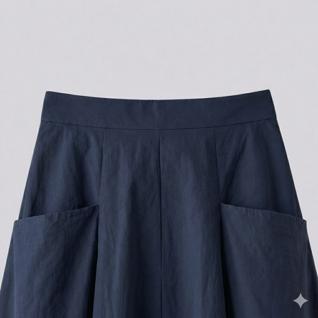 Structured Pocket A-Line Skirt