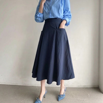 Structured Pocket A-Line Skirt