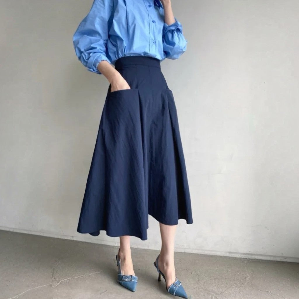 Structured Pocket A-Line Skirt