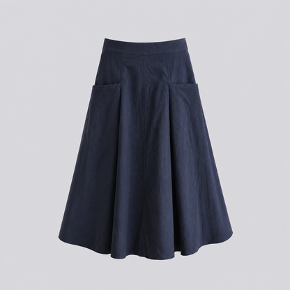Structured Pocket A-Line Skirt