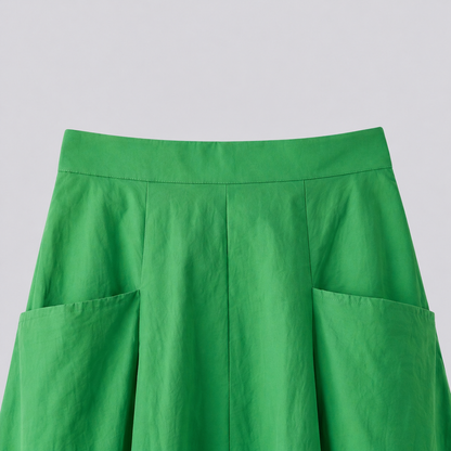 Structured Pocket A-Line Skirt