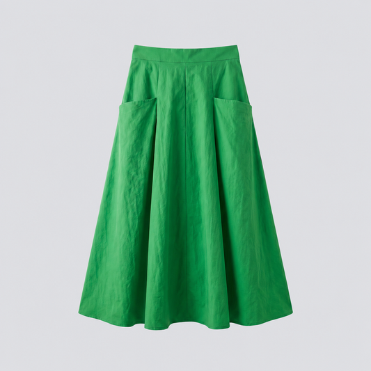 Structured Pocket A-Line Skirt