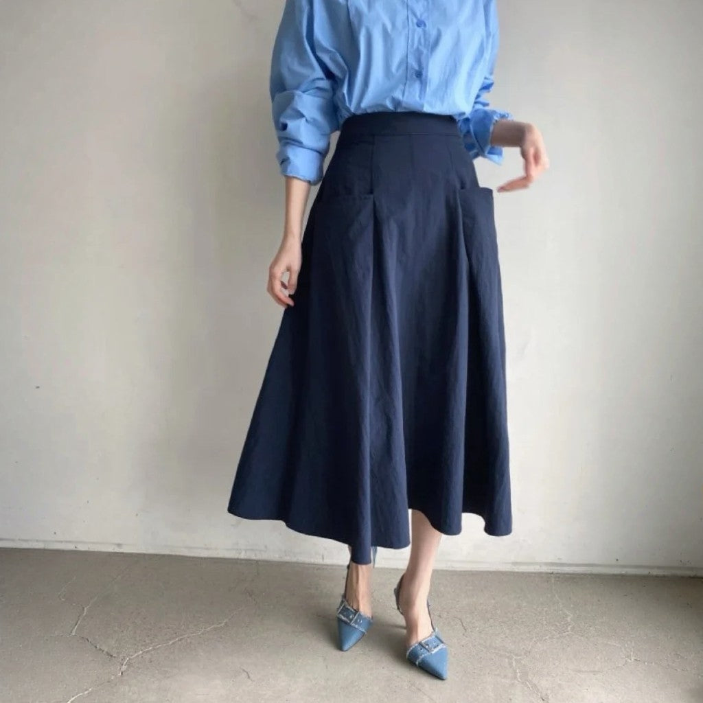 Structured Pocket A-Line Skirt