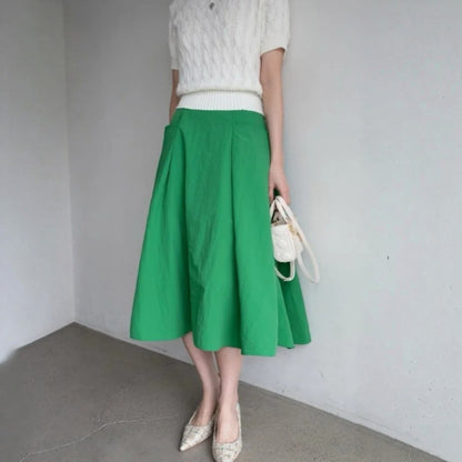 Structured Pocket A-Line Skirt