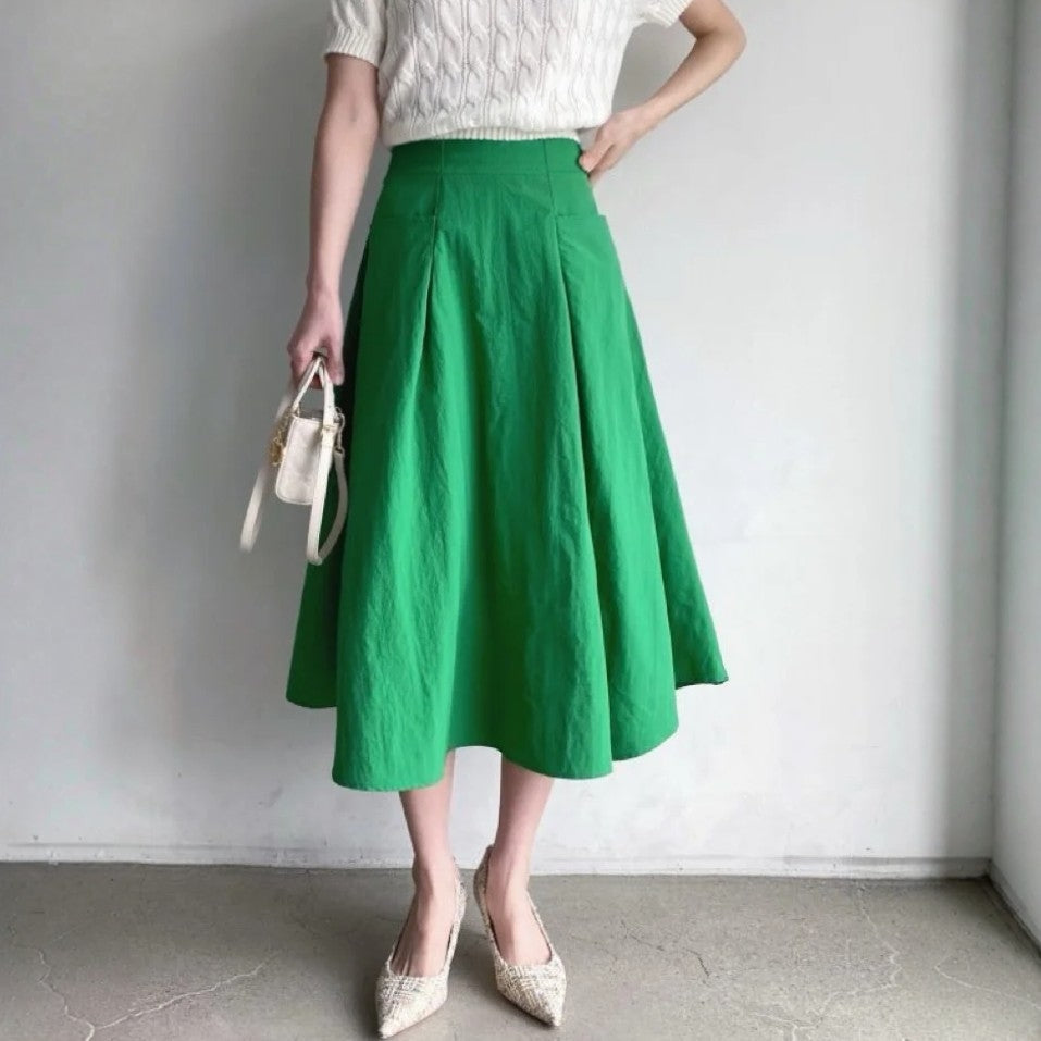 Structured Pocket A-Line Skirt